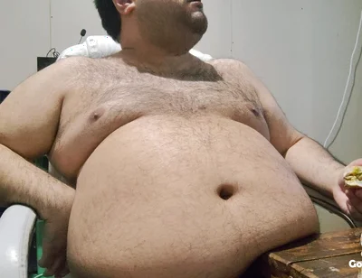 Greedy Fat Pig Won't Stop Eating and Masturbating