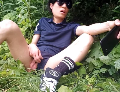 After Getting Caught Outside, Gay Twink Jon Arteen Sneaks off to Stroke Himself