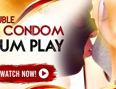 Cum Condom Play at Gloryhole