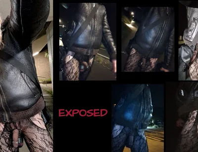 Exposed: Strutting Outside in a Fishnet Bodysuit