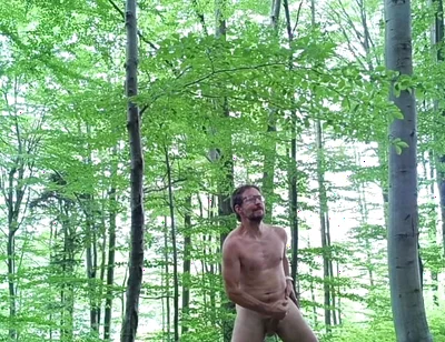 Back at the Scene Rough Forest Fap with Massive