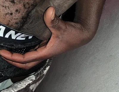 Horny Hairy Black Male Getting Kinky at the Storage Room