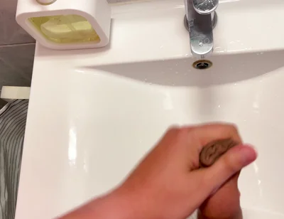 Quick Jerk off and Playing with My Cum