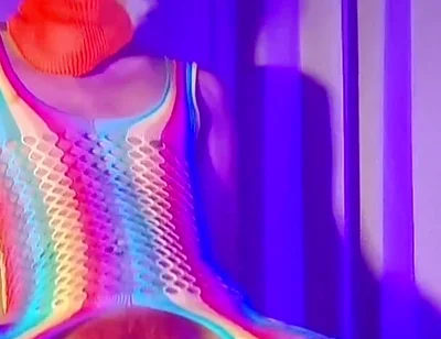 Orange Balaclava Mask Sissy Trans Dyed Pubic Hair Fuck Myself with Dildo