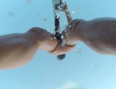 Outside Nude Shower at the Pool and Slowmotion