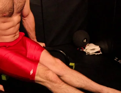 Wrestler Coregasm in Singlet