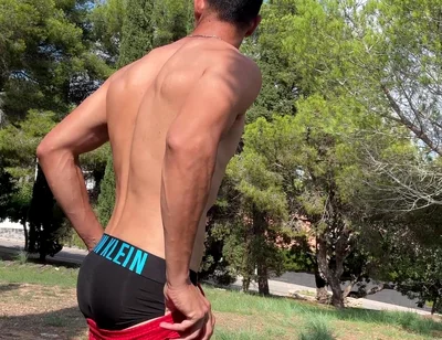 Short Risky Naked Flashing on Summer Day