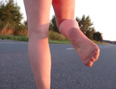 Walk in Tights on the Country Road