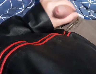 Edging in Red and Black Leather Jacket