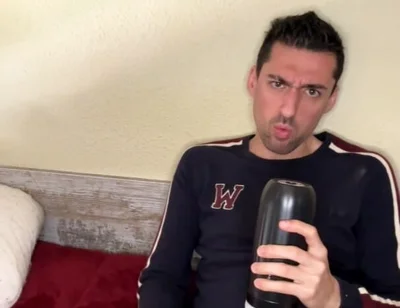 Hot Stepdaddy Showing off Big Cock and Playing with Vibrator