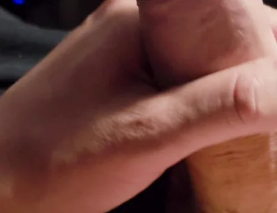 Masturbating My Big Cock Until Cumming. Close-up POV