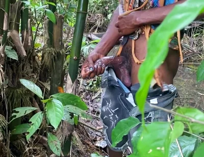 Pouring Cum in the Forest