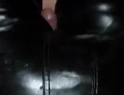 Big leather ass cumshot