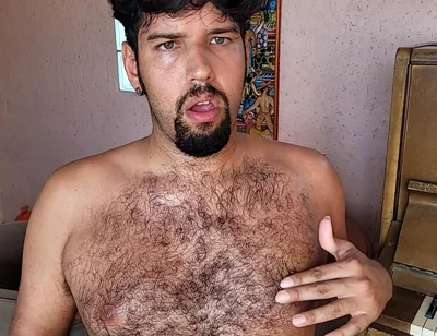 Hairy Bear Full Body Tease