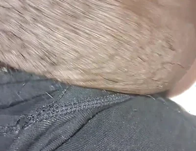 Stroking Big Black Uncut Dick Through Underwear