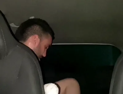 Cruising Straight Uber Driver Fucks Bareback the Tight Ass of Beautiful Young Gay Man in the Car Cums Inside Her Ass