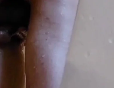 Husband Riding Huge Dildo in Shower Pt 2