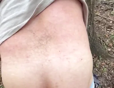 Cruising Straight Guy Gets Bent Over a Tree
