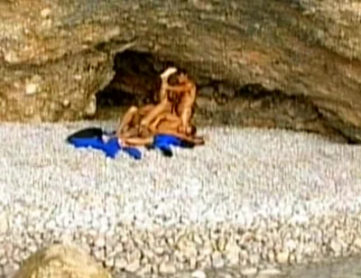 I Am a Young Muscle Jock and I Get Ass Fucked by Two Hung Studs on the Sand in a Trio and Cum