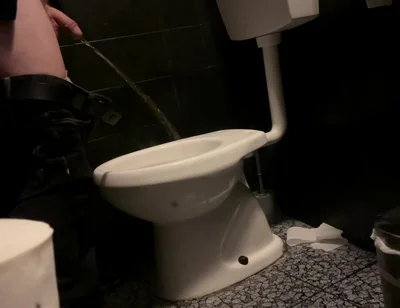 Amateur Straight Boy Caught Peeing in a Bar Restroom