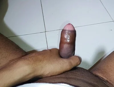Big Pink Head Dick Slowly Close up