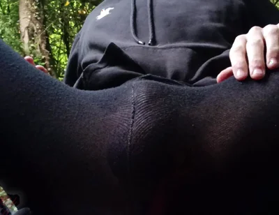 Hairy Wbc Sissy Outside - Edging Ends in a Huge Load