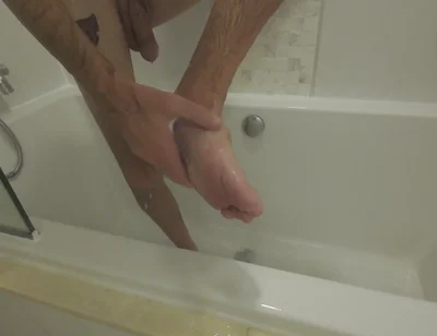 Washing My Feet for My Foot Worshippers