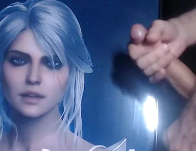 Cum Tribute for Ciri (game Character From Witcher 3)