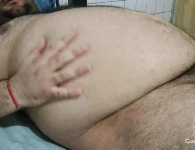 Fat Guy Masturbating