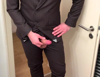 Businessman in Suit Jerks off on His Patent Leather Shoes