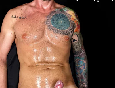 Milking and Edging Sexy Tatted Man