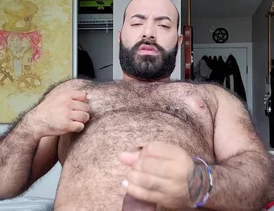 Bear Solo Masturbating