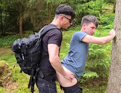 I Throat-fucked My Gay Slut and Railed Him Bareback in the Woods Till My Cock Shot a Cum Load.