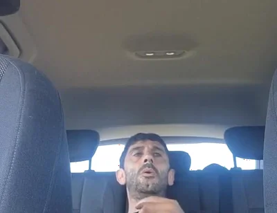 Mature Men Masturbating Naked in the Car