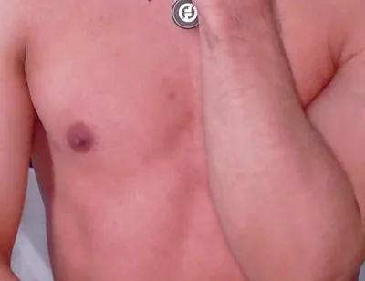 Rubbing My Nipples with Saliva
