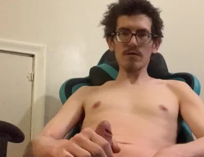 German Boy Denzel James Plays in His Chair Edging Dry Cum