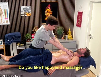 Straight Man Get Happyend Massage