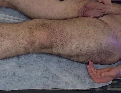 Oiled up and Open - Professional Masseur Gives Client the Full Service