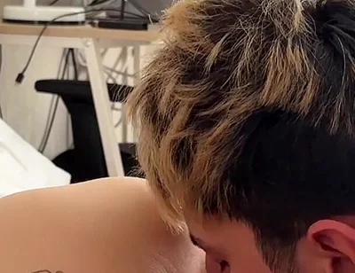 Two Hung Twinks Facefuck a Cute Smooth Twink Then Spitroast His Tight Ass