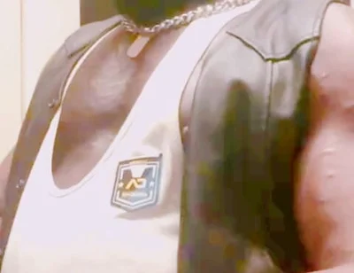 Muscle Stud Leather Denim Boots Smoking Solo Titpig