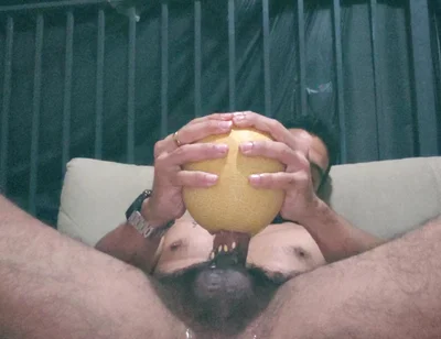 Food Fetish Fuck the Melon so Crazy I Can Hear Your Fucking Throat My Cock