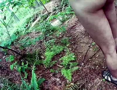 Uncut Cock Nude Walk in the Woods