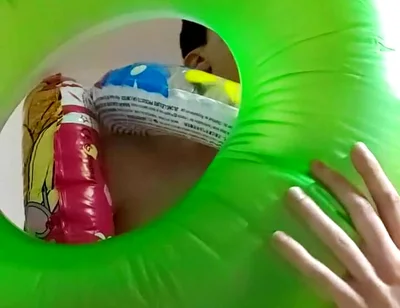 Vertical Vid - Blowing up as Much Inflatable Swimrings as I Can on Stream