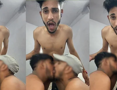 Two Indian Gay Boys Fighting for One Cock They Sucking My Cock First Time