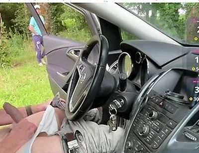 Hot Car Fun With Two Guys