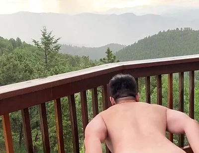 Mountain Storm Stud: Rain-soaked Asian Muscle Sensation