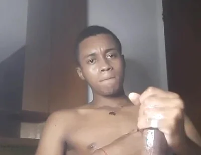 Webcam Stream BBC Sitting and Stroking Thick Black Cock with Lots of Saliva and Lube Black20one