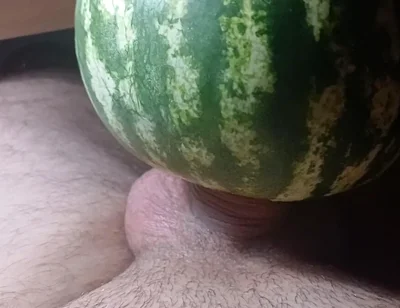 The Watermelon Is so Sweet and Juicy My Penis Liked It!