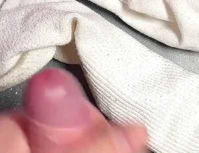 Exclusive: Guy Shows off His Legs and Cums on His Socks.