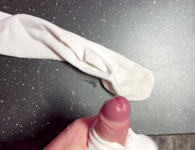 Exclusive: Guy Shows off His Legs and Cums on His Socks.